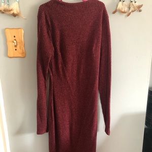 Long tight sweater dress